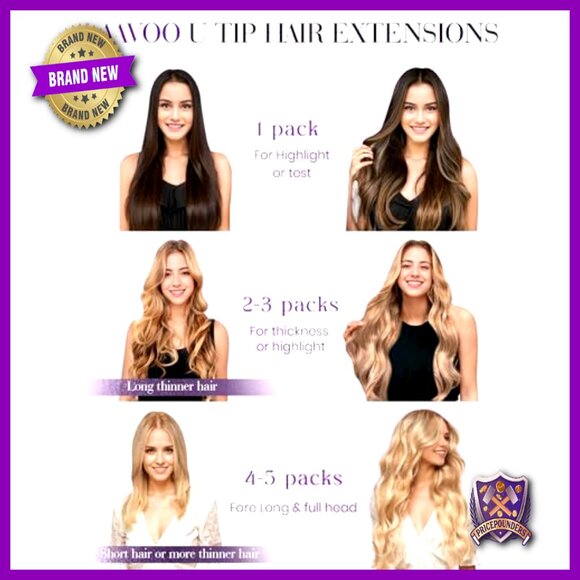 Real Human Hair K-Tip Extensions 18 Inch 50g Straight Invisible Blend main image 6